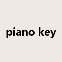 piano key是什么意思