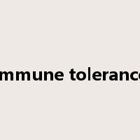 immune tolerance是什么意思