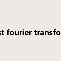 fast fourier transform是什么意思