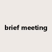 brief meeting是什么意思