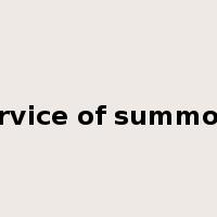 service of summons是什么意思