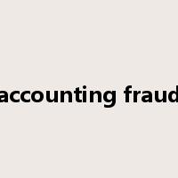 accounting fraud是什么意思