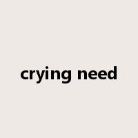 crying need是什么意思