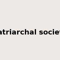 patriarchal society是什么意思