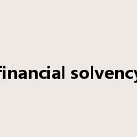 financial solvency是什么意思