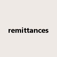 remittances是什么意思