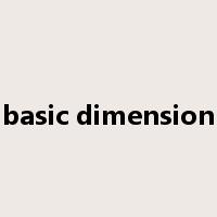 basic dimension是什么意思