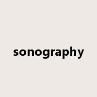 sonography是什么意思