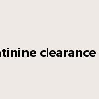 creatinine clearance rate是什么意思
