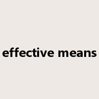 effective means是什么意思