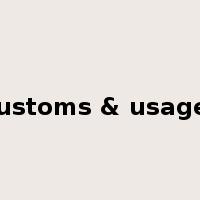 Customs & usages是什么意思