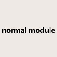 normal module是什么意思