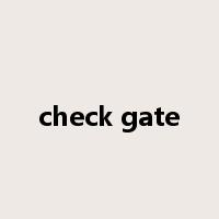 check gate是什么意思