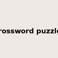 Crossword puzzles是什么意思