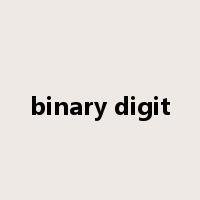 binary digit是什么意思