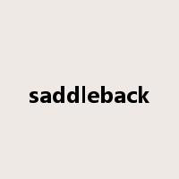 saddleback是什么意思