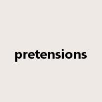 pretensions是什么意思