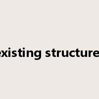 existing structures是什么意思