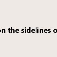 on the sidelines of是什么意思