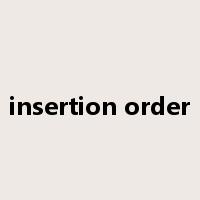 insertion order是什么意思