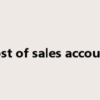 cost of sales account是什么意思