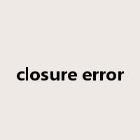 closure error是什么意思