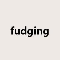 fudging是什么意思