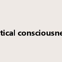 critical consciousness是什么意思