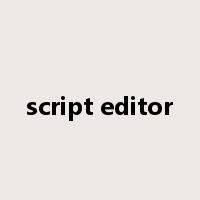 script editor是什么意思