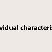 individual characteristics是什么意思