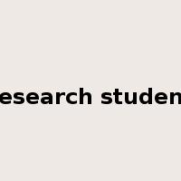research student是什么意思