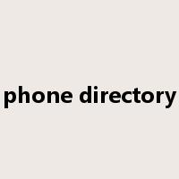 phone directory是什么意思