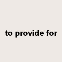 to provide for是什么意思
