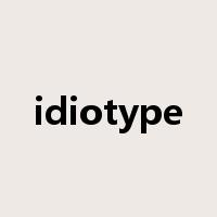 idiotype是什么意思