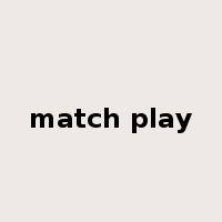 match play是什么意思