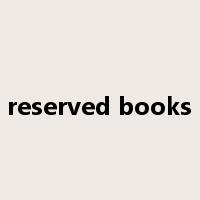 reserved books是什么意思