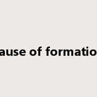 cause of formation是什么意思
