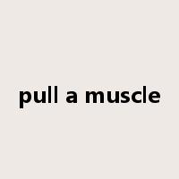 pull a muscle是什么意思