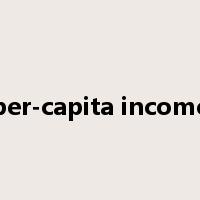 per-capita income是什么意思