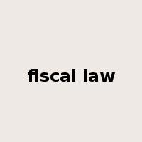 fiscal law是什么意思