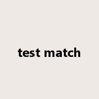 test match是什么意思