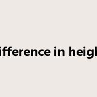 difference in height是什么意思