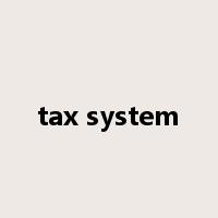 tax system是什么意思