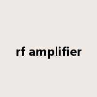 rf amplifier是什么意思