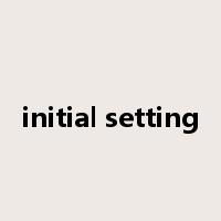 initial setting是什么意思
