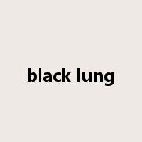 black lung是什么意思
