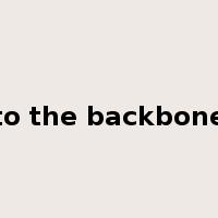 to the backbone是什么意思