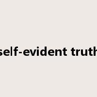 self-evident truth是什么意思