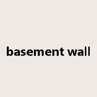 basement wall是什么意思