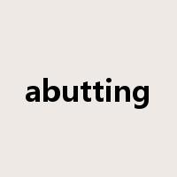 abutting是什么意思